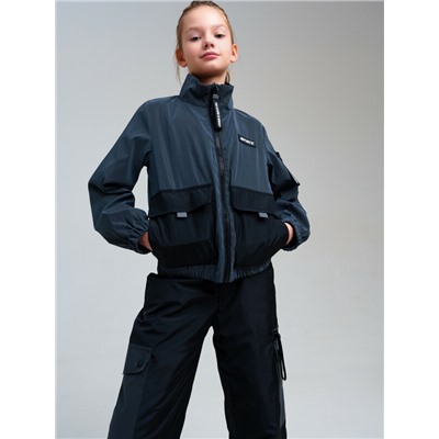 Куртка текстильная с полиуретановым покрытием для девочек (ветровка)