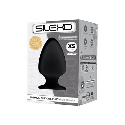 Черная анальная втулка Premium Silicone Plug XS - 8 см.