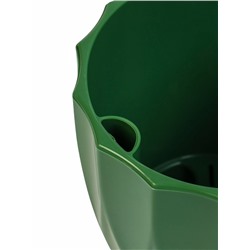 Кашпо для цветов «Флюте», 1.9 л, d=16 см, h=14.5 см, пластик, цвет малахит