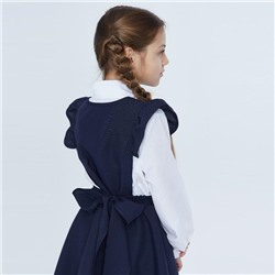 Школьный сарафан для девочки, цвет синий, рост 140