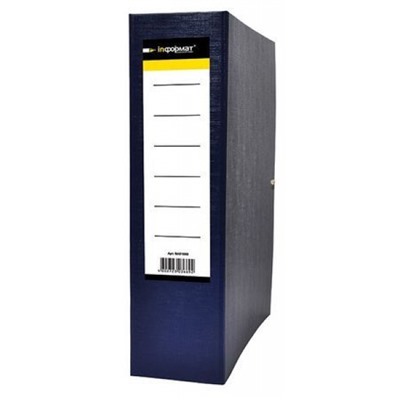 Короб архивный бумвинил  80мм с завязками разборный синий ВА9180В inФОРМАТ