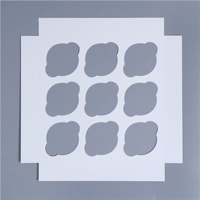 Коробка складная на 9 капкейков с окном «Счастливого Нового года», 25×25×10 см