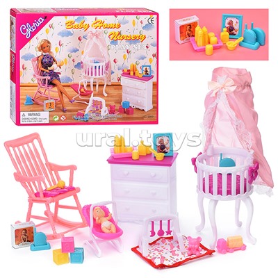 Набор мебели для кукол "Детская комната" в коробке