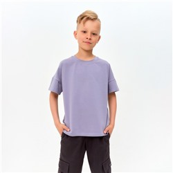 Футболка детская MINAKU:Basic line kids, серая, рост 116 см