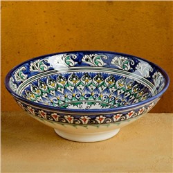 Супница Риштанская Керамика, 1.9 л, d=25 см, керамика, синяя