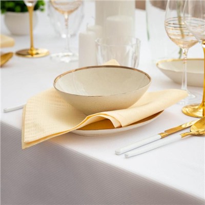 Набор салфеток «Этель» Shine, 45×45 см, цвет молочный, с пропиткой ВГМО, 192 г/м²