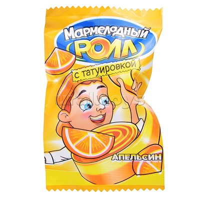 Мармелад "Мармеладный ролл" с татуировкой 12гр*36шт