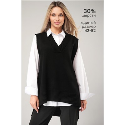 Женский вязаный жилет оверсайз Happyfox