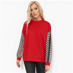 Свитшот с акцентными рукавами, Живи красиво