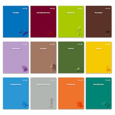 Комплект предметных тетрадей 48л  12 шт. в пленке "Капсула знаний" 01891 SVETOCH