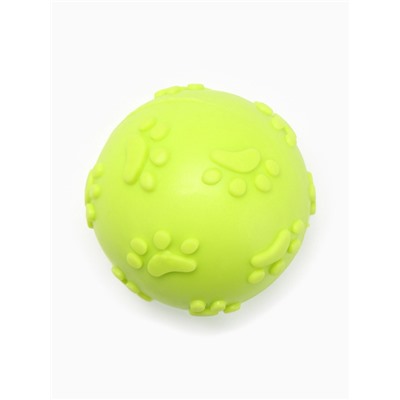 Игрушка для собак «Мяч-лапка», 6 см, TPR, жёлтая