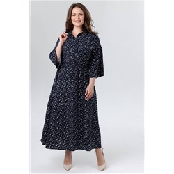 Платье штапель  6123/03/Синий, белый