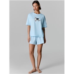 КОМПЛЕКТ ЖЕНСКИЙ (ДЖЕМПЕР, ШОРТЫ) 592591