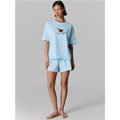 КОМПЛЕКТ ЖЕНСКИЙ (ДЖЕМПЕР, ШОРТЫ) 592591