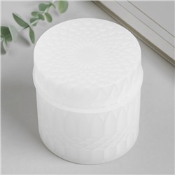 Молд силиконовый «Шкатулка круглая узорная» с крышкой 9.8×9.8×9.4 см