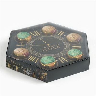 Подарочный набор новогодний «Золотого года»: чай чёрный, крем-мёд (6 шт.x30 г)