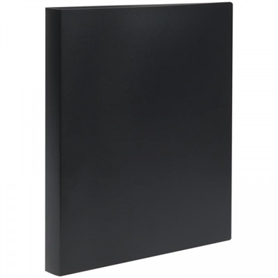 Папка пластиковая 2 кольца 25мм ММ-32172 черная 500мкм Стамм