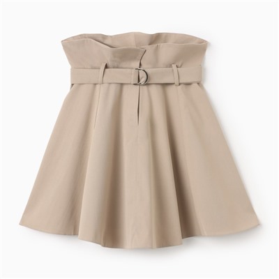 Юбка мини женская MINAKU: MINAKU: Safari, бежевая, размер 44