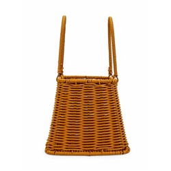 Корзина плетёная для хранения, 25×18×15 см, ручка h=14 см, коричневая