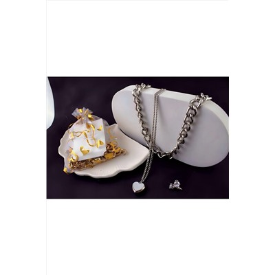 Колье Сердце двустороннее + Подарок НАТАЛИ, 1133045