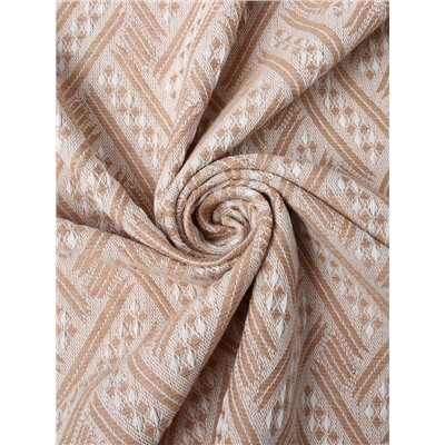 Плед с бахромой «Этель» Home, 130×180 см, светло-бежевый