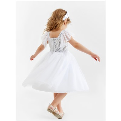 Платье нарядное для девочки KAFTAN, с крылышками, рост 86-92, белое