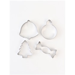 Формы для выпечки новогодние «Прянички», 4 шт.