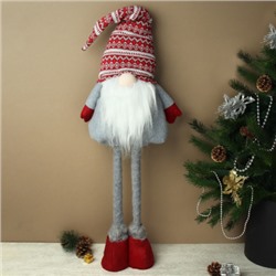 Новогоднее украшение Гном на телескопических ножках 44/72 см / FFAN21941 /уп 48/