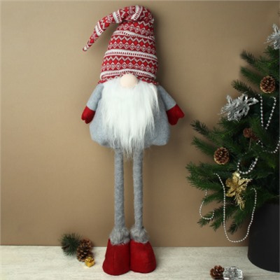 Новогоднее украшение Гном на телескопических ножках 44/72 см / FFAN21941 /уп 48/