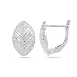 Серьги из серебра без вставки, ТЦС-алм12