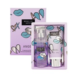 Набор парфюмированный спрей + лосьон для тела ANGEL (Фиолетовый) 88 мл. + 90 мл.