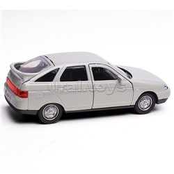 Машина металл. ваз-2112 12 см, двери, багаж, светло-коричневый, в коробке