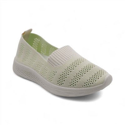 Мокасины текстильные 2252-30 зеленые