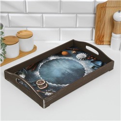 Поднос деревянный для завтрака «Прованс. Корица», 43×27.5×7 см, коричневый