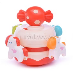 Развивающая игрушка "Карусель" розовая, в коробке