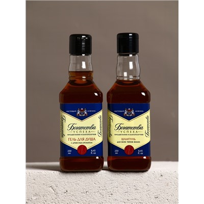 Подарочный набор «Богатства»: гель для душа, шампунь для волос, мочалка для тела, Чистое счастье