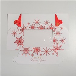 Коробка для капкейков Let it snow, Новый год, 17×25×10 см