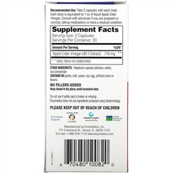 Enzymedica, яблочный уксус, 60 капсул