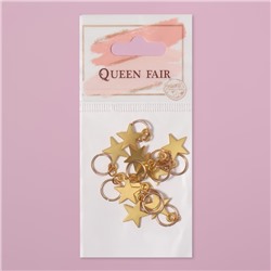 Пирсинг для волос «Звезда», 2.8×1.3 см, 10 шт., цвет золотистый