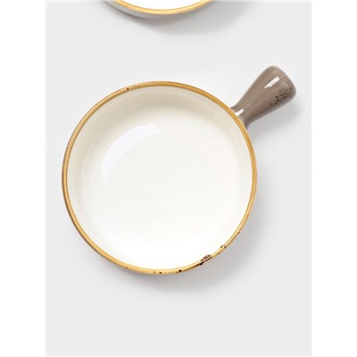 Кокотницы Magistro «Церера», набор 2 шт., 500 мл, d=15.2 см, фарфор, коричневые