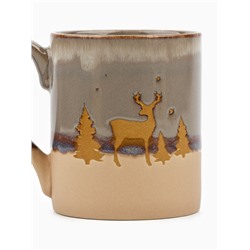 Кружка новогодняя керамическая «Новогодний лес», 350 мл, ручная работа