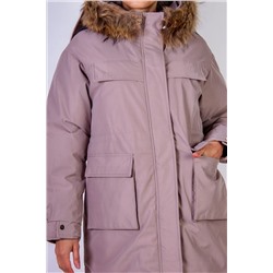 Куртка удлиненная с капюшоном натуральный мех арт. 619 НАТАЛИ, 1071295