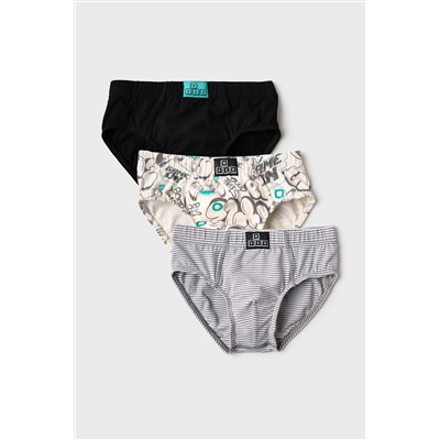 Трусы трикотажные для мальчиков - брифы, 3 шт в комплекте PLAYTODAY, 1243503