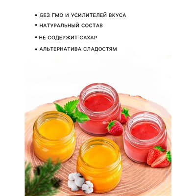 Мёд кремовый новогодний «Чудес», клубника, абрикос, апельсин, малина, 120 г (набор 4 шт.×30 г).