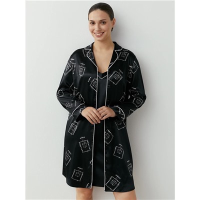 Omsa Рубашка OmD 0412D LOVE Рубашка пижамная удлиненная принт. жен, PL