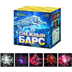 Батарея салютов "Снежный барс" (1" х 25 залп.) * в кор. 12 шт. Срок до 15.01.30