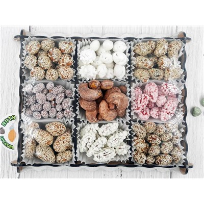 Подарочный набор 300гр 9 ячеек "сладости в глазури"