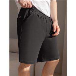 Шорты из тонкого футера с карманом на молнии