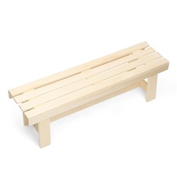 Лавка деревянная, 130×33×41 см, липа, для бани, дачи и сада