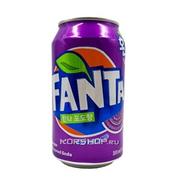 Газированный б/a напиток со вкусом винограда Grape Flavored Soda Fanta, Корея, 355 мл Акция